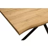 Masa Mikado, 160x90x75 h cm, Picior Metalic, Blat MDF 4 cm Grosime, Negru/Stejar picture - 5