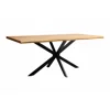 Masa Mikado, 180x90x75 h cm, Picior Metalic, Blat MDF 4 cm Grosime, Negru/Stejar picture - 2
