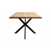Masa Mikado, 180x90x75 h cm, Picior Metalic, Blat MDF 4 cm Grosime, Negru/Stejar picture - 3