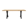 Masa Mikkel, 160x90x76 h cm, Picior Metalic, Blat MDF, Negru/Stejar picture - 2