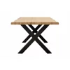 Masa Mikkel, 160x90x76 h cm, Picior Metalic, Blat MDF, Negru/Stejar picture - 3