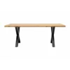 Masa Mikkel, 180x90x76 h cm, Picior Metalic, Blat MDF, Negru/Stejar picture - 2