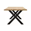 Masa Mikkel, 180x90x76 h cm, Picior Metalic, Blat MDF, Negru/Stejar picture - 3