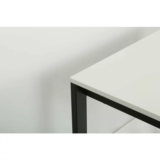Masa Mitra, 75x75x75 h cm, Metal/Pal Melaminat, Negru/Alb picture - 4