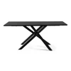 Masa Neross, 180x90x76 h cm, Metal/MDF, Negru/Negru picture - 2