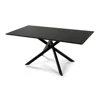 Masa Neross, 180x90x76 h cm, Metal/MDF, Negru/Negru picture - 1