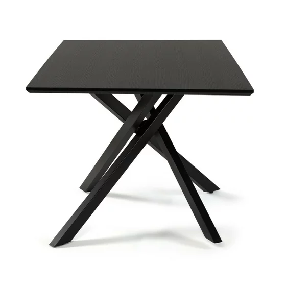 Masa Neross, 180x90x76 h cm, Metal/MDF, Negru/Negru picture - 6