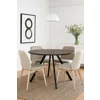 Masa Rotunda Gyrus, Ø120x74 cm, Metal/MDF, Negru/Nuc picture - 2