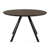 Masa Rotunda Gyrus, Ø120x74 cm, Metal/MDF, Negru/Nuc picture - 3