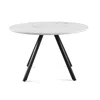 Masa Rotunda Gyrus, Ø120x74 cm, Metal/MDF, Negru/Alb Marmura picture - 3