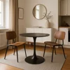 Masa Rotunda Orbis, Ø100 cm, Metal/MDF, Neagra picture - 2