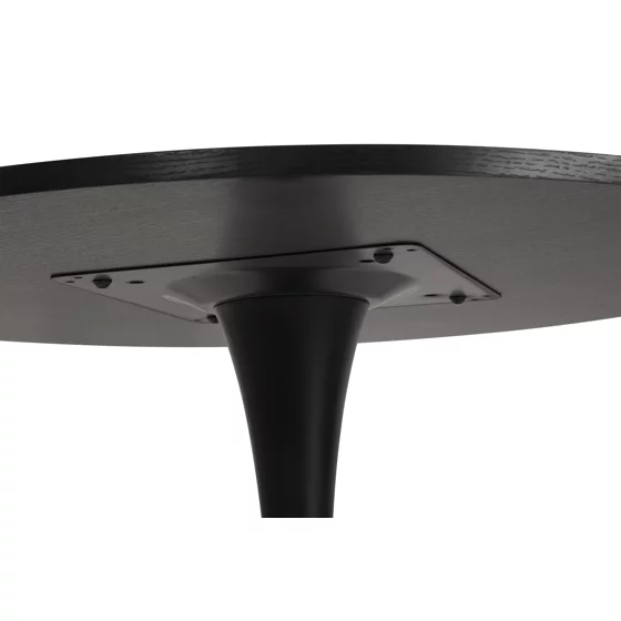Masa Rotunda Orbis, Ø100 cm, Metal/MDF, Neagra picture - 5
