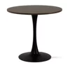 Masa Rotunda Orbis, Ø100 cm, Metal/MDF, Negru/Stejar Inchis picture - 1
