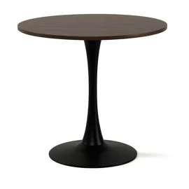 Masa Rotunda Orbis, Ø100 cm, Metal/MDF, Negru/Stejar Inchis