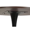 Masa Rotunda Orbis, Ø100 cm, Metal/MDF, Negru/Stejar Inchis picture - 4