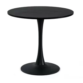 Masa Rotunda Orbis, Ø80 cm, Metal/MDF, Neagra