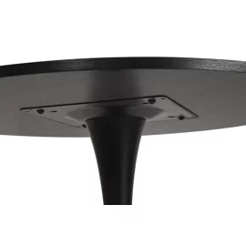 Masa Rotunda Orbis, Ø80 cm, Metal/MDF, Neagra