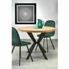 Masa Rotunda Peroni, 100-250x100x75 h cm, Metal/MDF Laminat - Negru/Stejar Auriu picture - 2