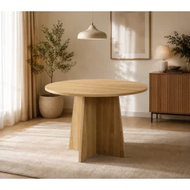Masa Rotunda RONDE,  Ø110 cm, MDF, Stejar