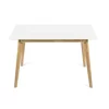Masa Scandinavia, 120x70x75 H cm, Picioare Lemn, Blat MDF, Natur/Alb picture - 2