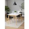 Masa Scandinavia, 120x70x75 H cm, Picioare Lemn, Blat MDF, Natur/Alb picture - 3