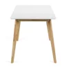Masa Scandinavia, 120x70x75 H cm, Picioare Lemn, Blat MDF, Natur/Alb picture - 4