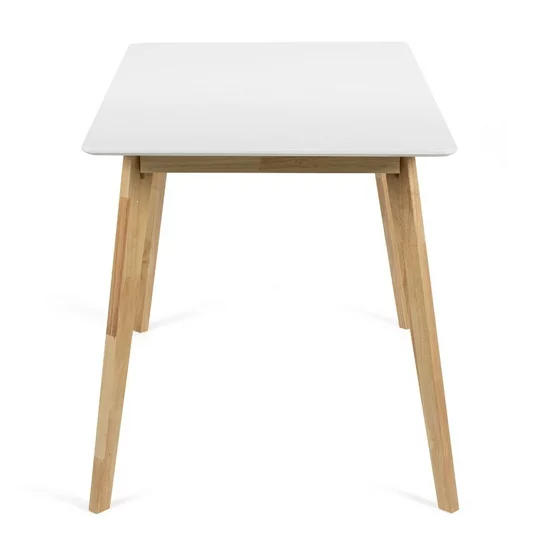 Masa Scandinavia, 120x70x75 H cm, Picioare Lemn, Blat MDF, Natur/Alb picture - 4