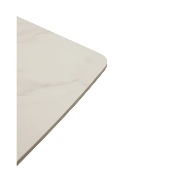 Masa Terron, 200x80x76 h cm, Metal/Piatra Sinetrizata, Negru/Alb Tip Marmura picture - 4