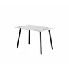 Masa Thor, 120x80x75 H cm, Blat Ceramic, Negru/Alb Marmura picture - 2