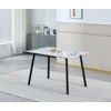 Masa Thor, 120x80x75 H cm, Blat Ceramic, Negru/Alb Marmura picture - 1