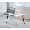 Masa Thor, 140x80x75 H cm, Blat Ceramic, Negru/Alb Marmura picture - 1
