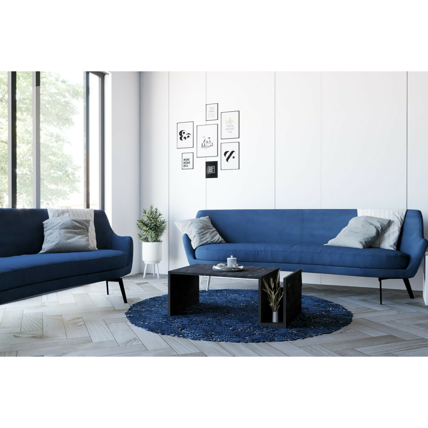Masua cafea memo, 86.8x50x32.4 cm - antracit