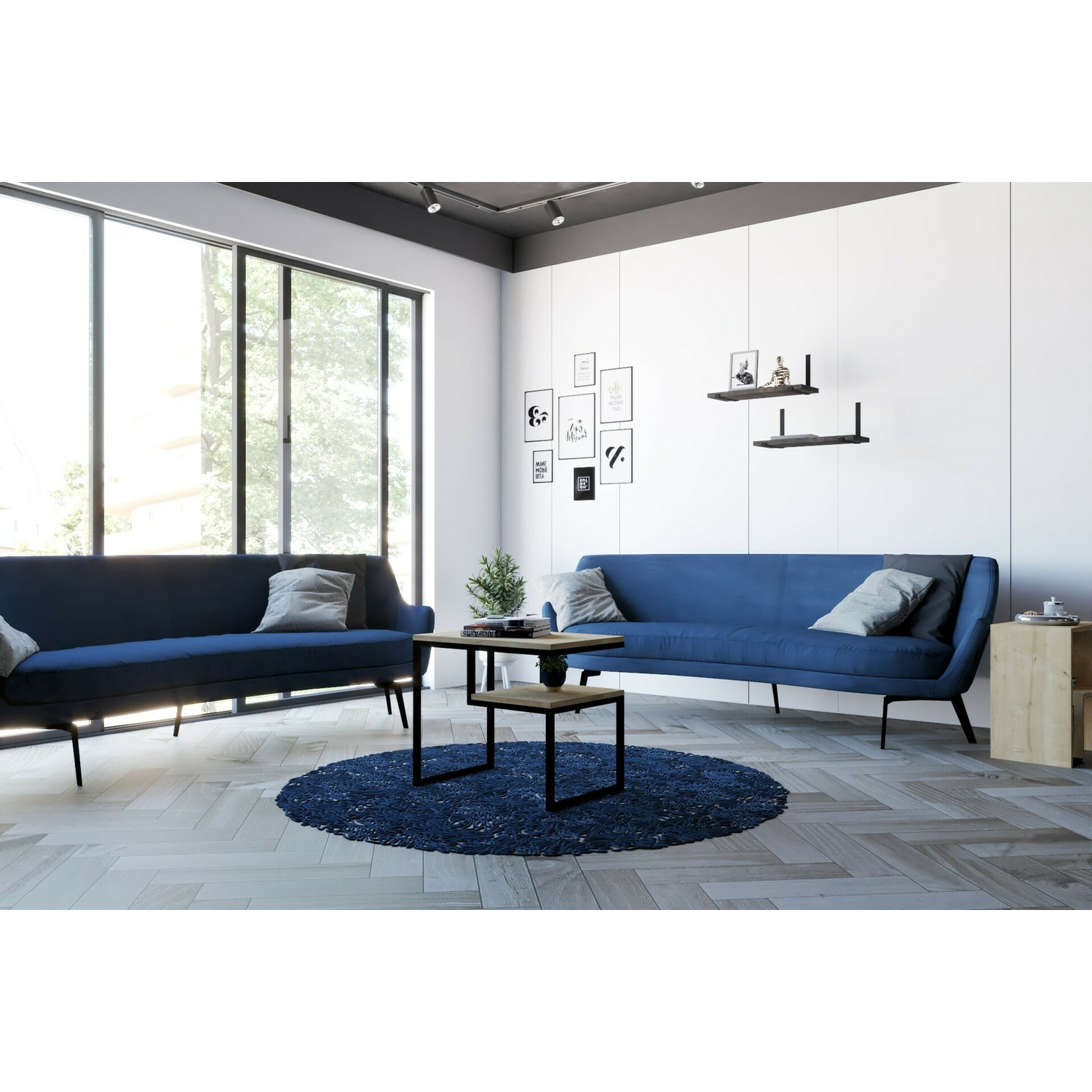Masuta cafea wengen, 60x40x52 - stejar sapphire