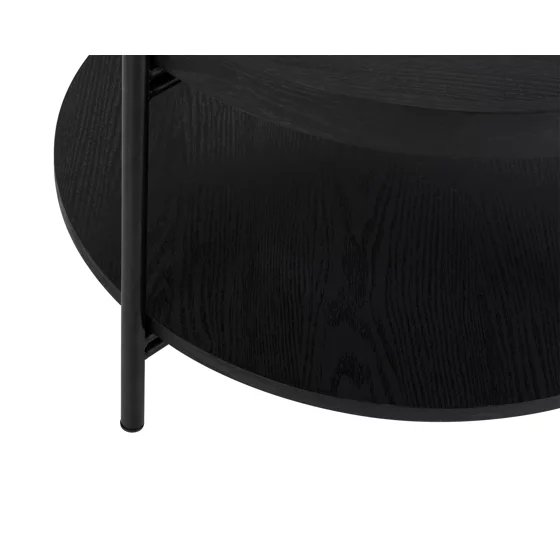 Masuta de Cafea Bivio, 64x64x40, Metal/Pal Melaminat, Neagra picture - 6