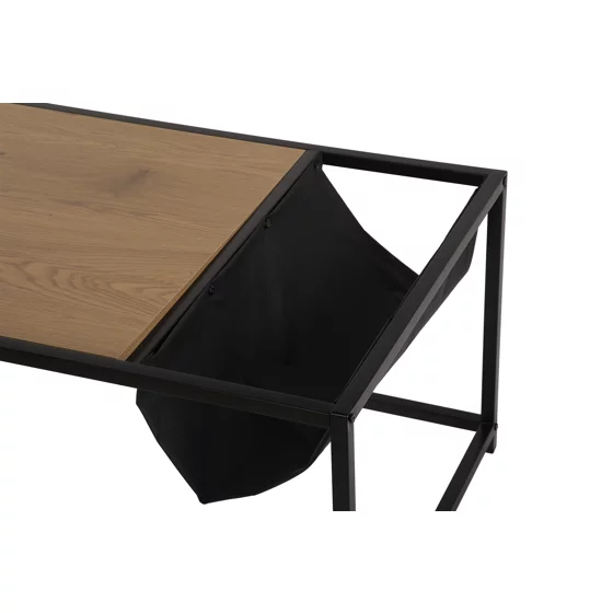 Masuta de Cafea Capsa, 99x60x45 cm, Metal/Pal Melaminat, Negru/Natur picture - 4