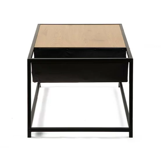 Masuta de Cafea Capsa, 99x60x45 cm, Metal/Pal Melaminat, Negru/Natur picture - 5