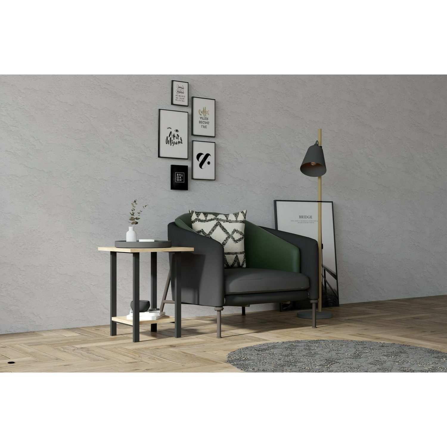 Masuta de cafea conty, 40x40x50.8 cm - stejar sapphire