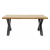 Masuta de Cafea Evele, Stil Industrial, 90x60x39 h cm, Picior Metalic, Blat MDF, Negru/Stejar picture - 2