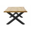 Masuta de Cafea Evele, Stil Industrial, 90x60x39 h cm, Picior Metalic, Blat MDF, Negru/Stejar picture - 4