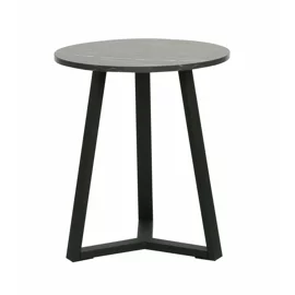 Masuta De Cafea Farsad, ⌀45x52 CM, MDF/Metal, Negru/Negru Marmura