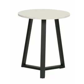 Masuta De Cafea Farsad, ⌀45x52 CM, MDF/Metal, Negru/Alb