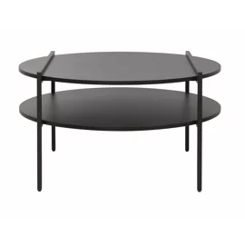 Masuta De Cafea Fjord, ⌀80x45 CM, Metal/Pal Melaminat, Negru