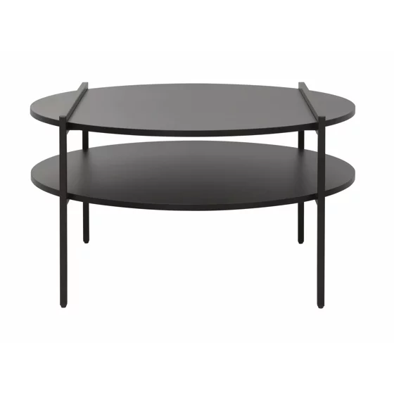 Masuta De Cafea Fjord, ⌀80x45 CM, Metal/Pal Melaminat, Negru picture - 2