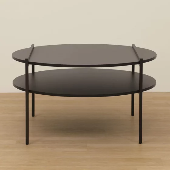 Masuta De Cafea Fjord, ⌀80x45 CM, Metal/Pal Melaminat, Negru picture - 1