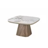 Masuta de Cafea Gordon, 80x80x45 cm, Baza MDF/Blat Piatra Sinterizata, Stejar/Beige Pandora picture - 1