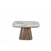 Masuta de Cafea Gordon, 80x80x45 cm, Baza MDF/Blat Piatra Sinterizata, Stejar/Beige Pandora picture - 2
