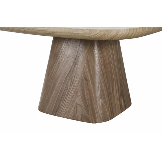 Masuta de Cafea Gordon, 80x80x45 cm, Baza MDF/Blat Piatra Sinterizata, Stejar/Beige Pandora picture - 6