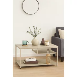 Masuta De Cafea Larvik C, 100x50x40 CM, Metal/Pal Melaminat, Taupe