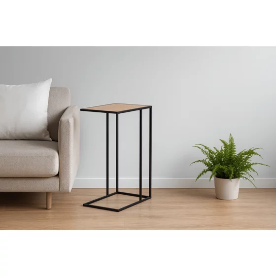 Masuta De Cafea Minima, 40x30x58 h cm, Metal/Pal Melaminat, Negru/Stejar picture - 1