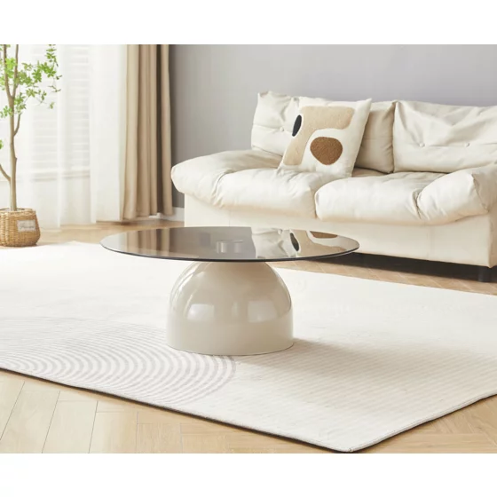 Masuta de Cafea Nero A, 80x34, Metal/Sticla, Taupe/Fumuriu picture - 2